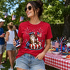 Custom Photo T-shirt, Hoodie - Personalized America 250th Anniversary Gifts For Dog Cat Lovers, Dog Dad And Mom, Cat Owners, Pet Owners - Paws Make Life Better
