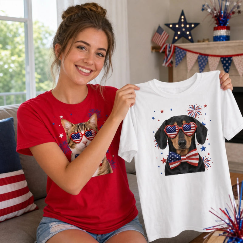 Custom Photo T-shirt, Hoodie - Personalized America 250th Anniversary Gifts For Dog Cat Lovers, Dog Dad And Mom, Cat Owners, Pet Owners - The Best Things In Life Have Paws