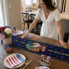 Custom Table Runner - Personalized America 250th Anniversary Gifts For Mom, Dad, Brother, Sister, Kids - Proud Hearts Shine Bright