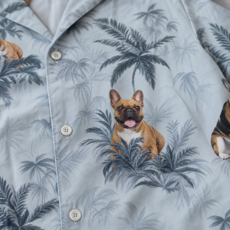 Custom Photo Dog Vibes And Beach Tides - Dog & Cat Personalized Custom Unisex Tropical Hawaiian Aloha Shirt - Summer Vacation Gift, Gift For Pet Owners, Pet Lovers