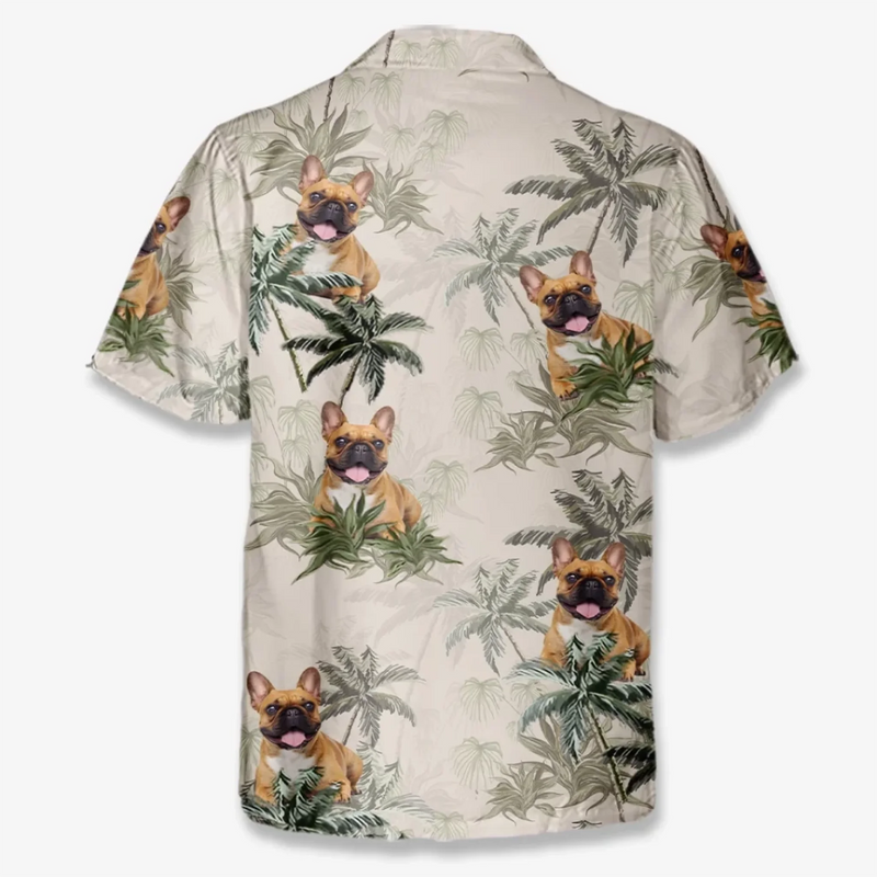 Custom Photo Dog Vibes And Beach Tides - Dog & Cat Personalized Custom Unisex Tropical Hawaiian Aloha Shirt - Summer Vacation Gift, Gift For Pet Owners, Pet Lovers