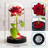 Custom Photo Light Up Eternal Rose In Glass Dome -  Personalized Anniversary Wedding Gifts For Husband And Wife, Him And Her - You Light Up My World