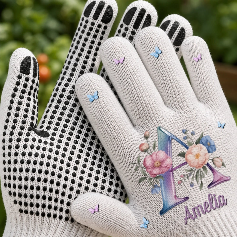 Custom Gardening Gloves - Personalized Birthday Garden Gifts For Gardeners - A Little Piece Of Paradise