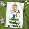 Custom Photo Golf Towel - Personalized Birthday Gifts For Golf Lovers, Sports Fans, Sports Lovers - Golf Is My Happy Place