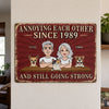 Custom Home Decor Metal Sign - Personalized Anniversary Wedding Camping Gifts For Campers, Husband And Wife, Him And Her, Dog Cat Lovers, Dog Dad And Mom - Paws Chaos Endless Love