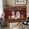 Custom Home Decor Metal Sign - Personalized Anniversary Wedding Camping Gifts For Campers, Husband And Wife, Him And Her, Dog Cat Lovers, Dog Dad And Mom - Paws Chaos Endless Love
