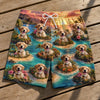 Custom Photo Tropical Hawaiian Aloha Men Beach Shorts - Personalized Summer Vacation And Travel Gifts For Dog Cat Lovers, Dog Dad And Mom, Cat Owners - Paws Sunshine And Smiles