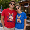 Custom Photo T-shirt, Hoodie - Personalized America 250th Anniversary Gifts For Dog Cat Lovers, Dog Dad And Mom, Cat Owners, Pet Owners - Home Is Wherever My Pets Are