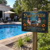 Custom Home Decor Metal Sign - Personalized Summer Vacation And Travel Gifts For Husband And Wife, Him And Her - Our Permanent Summer Escape