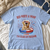 Custom Unisex T-shirt, Premium T-shirt, Hoodie - Personalized America 250th Anniversary Gifts For Dog Lovers, Dog Dad And Mom -  Paws & Freedom