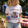Custom Unisex T-shirt, Premium T-shirt, Hoodie - Personalized America 250th Anniversary Gifts For Dog Lovers, Dog Dad And Mom -  Paws & Freedom