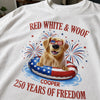 Custom Unisex T-shirt, Premium T-shirt, Hoodie - Personalized America 250th Anniversary Gifts For Dog Lovers, Dog Dad And Mom -  Paws & Freedom