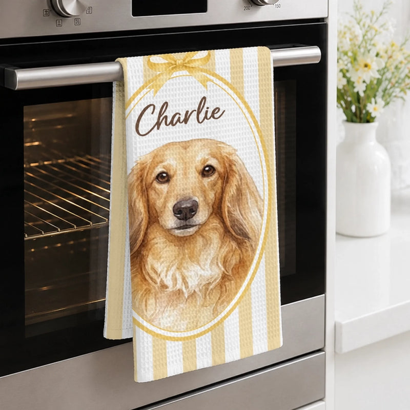 Custom Photo Kitchen Towel - Personalized Birthday Gifts For Dog Cat Lovers, Dog Dad And Mom, Cat Owners - The Cutest Kitchen Helper