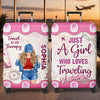 Custom Luggage Cover - Personalized Summer Vacation And Travel Gifts For Women, Besties, Sisters, BFF - Adventure Awaits