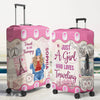 Custom Luggage Cover - Personalized Summer Vacation And Travel Gifts For Women, Besties, Sisters, BFF - Adventure Awaits