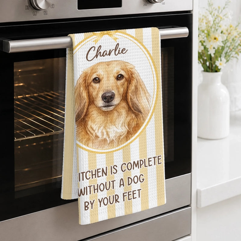 Custom Photo Kitchen Towel - Personalized Birthday Gifts For Dog Cat Lovers, Dog Dad And Mom, Cat Owners - My Favorite Furry Sous Chef