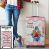 Custom Luggage Cover - Personalized Summer Vacation And Travel Gifts For Women, Besties, Sisters, BFF - Wander More Worry Less