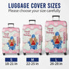 Custom Luggage Cover - Personalized Summer Vacation And Travel Gifts For Women, Besties, Sisters, BFF - Wander More Worry Less