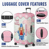 Custom Luggage Cover - Personalized Summer Vacation And Travel Gifts For Women, Besties, Sisters, BFF - Wander More Worry Less