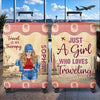 Custom Luggage Cover - Personalized Summer Vacation And Travel Gifts For Women, Besties, Sisters, BFF - Born To Explore