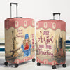 Custom Luggage Cover - Personalized Summer Vacation And Travel Gifts For Women, Besties, Sisters, BFF - Born To Explore