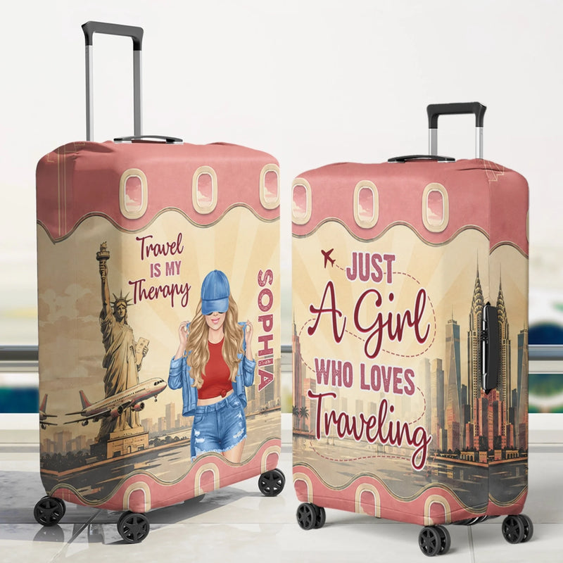 Custom Luggage Cover - Personalized Summer Vacation And Travel Gifts For Women, Besties, Sisters, BFF - Born To Explore