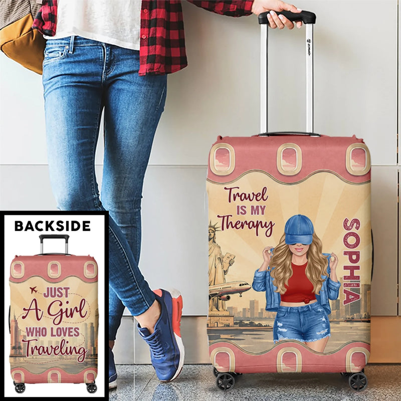Custom Luggage Cover - Personalized Summer Vacation And Travel Gifts For Women, Besties, Sisters, BFF - Born To Explore