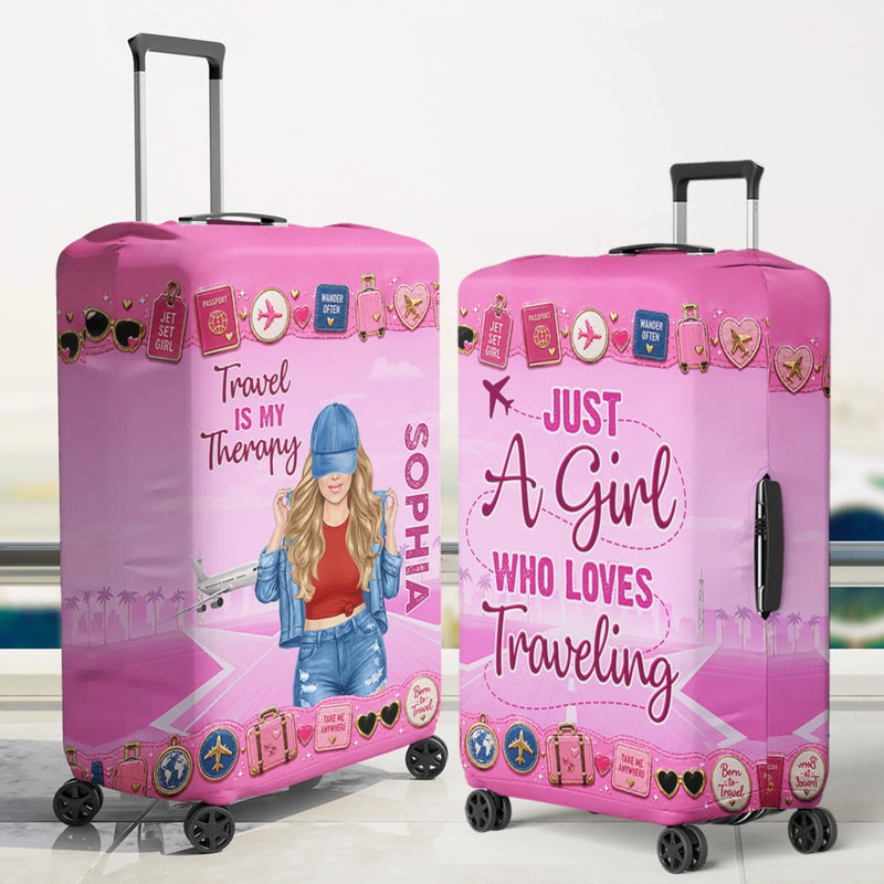 Custom Luggage Cover - Personalized Summer Vacation And Travel Gifts For Women, Besties, Sisters, BFF - Collecting Memories Worldwide
