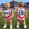 Custom USA 2026 Baby Jersey Bodysuit
 - Personalized Baby Shower, Gender Reveal Gifts For New Moms, New Dads, Soccer Lovers - Future Soccer Star In Training