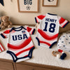 Custom USA 2026 Baby Jersey Bodysuit
 - Personalized Baby Shower, Gender Reveal Gifts For New Moms, New Dads, Soccer Lovers - Future Soccer Star In Training