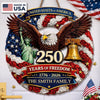 Custom Wood Sign - Personalized America 250th Anniversary Gifts For Mom, Dad, Brother, Sister, Kids - Proud Hearts, Strong Nation