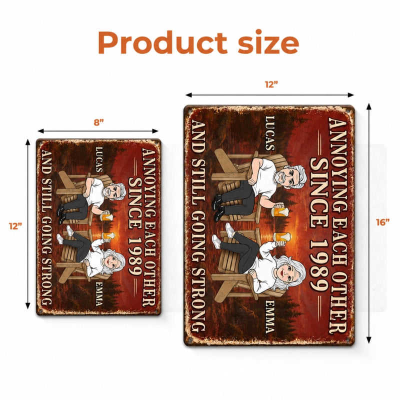 Custom Home Decor Metal Sign - Personalized Anniversary Wedding Gifts For Husband And Wife, Him And Her - Driving Each Other Crazy