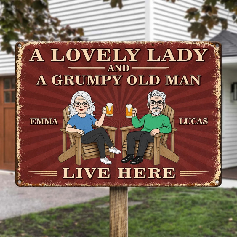 Custom Home Decor Metal Sign - Personalized  Anniversary Wedding Gifts For Husband And Wife, Him And Her -  Our Real Life Sitcom