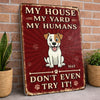 Custom Home Decor Metal Sign - Personalized  Birthday Gifts For Dog Lovers, Dog Dad And Mom - Protected By Furry Chaos