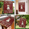 Custom Home Decor Metal Sign - Personalized  Birthday Gifts For Dog Lovers, Dog Dad And Mom - Protected By Furry Chaos