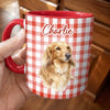 Custom Photo Accent Mug - Personalized Birthday Gifts For Dog Cat Lovers, Dog Dad And Mom, Cat Owners -  My Therapist Has Paws
