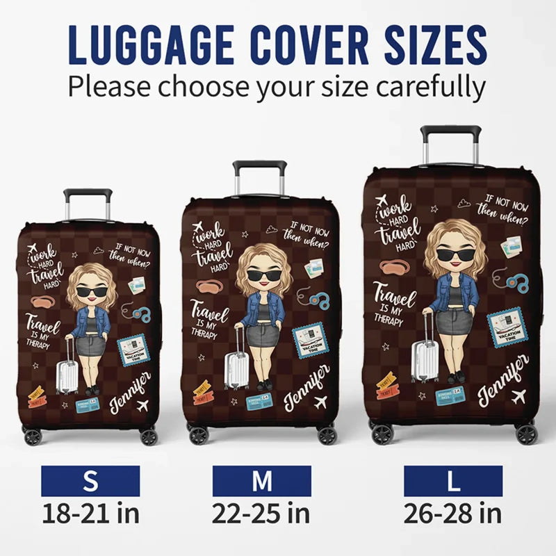 Love Is An Endless Journey - Travel Personalized Custom Luggage Cover - Summer Vacation Gift, Gift For Adventure Travel Lovers