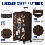Custom Name Travel Gifts for Women - Personalized Luggage Cover
