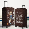 Love Is An Endless Journey - Travel Personalized Custom Luggage Cover - Summer Vacation Gift, Gift For Adventure Travel Lovers