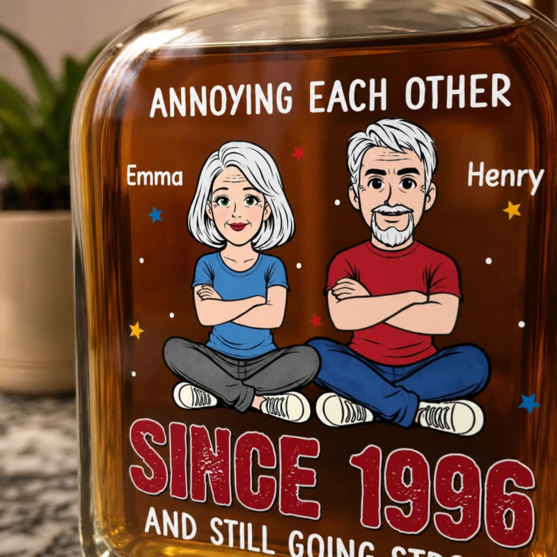 Custom Whiskey Bottle - Personalized Anniversary Christmas Wedding Gifts For Husband And Wife, Him And Her, Wine, Bourbon, Whiskey Lovers - Partners In Lifetime Crimes