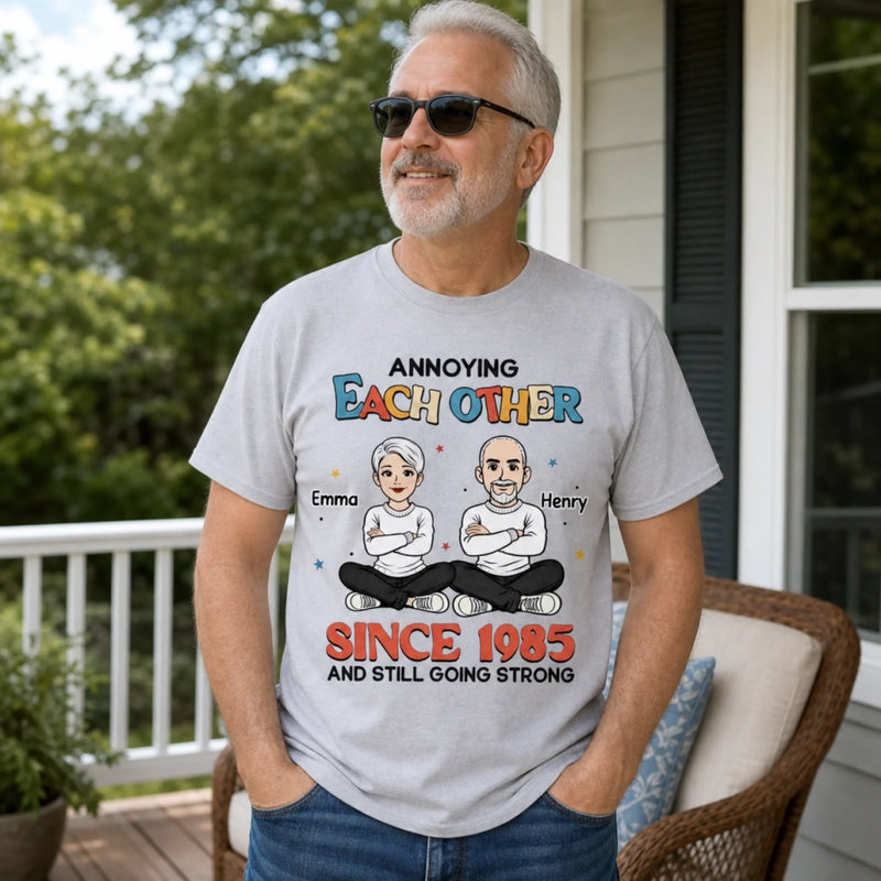 Custom T-shirt, Premium T-shirt, Hoodie - Personalized Anniversary Wedding Gifts For Husband And Wife, Him And Her - Stuck With You Forever, Unfortunately