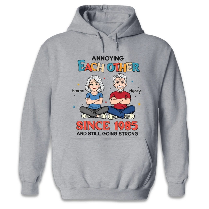 Custom T-shirt, Premium T-shirt, Hoodie - Personalized Anniversary Wedding Gifts For Husband And Wife, Him And Her - Stuck With You Forever, Unfortunately