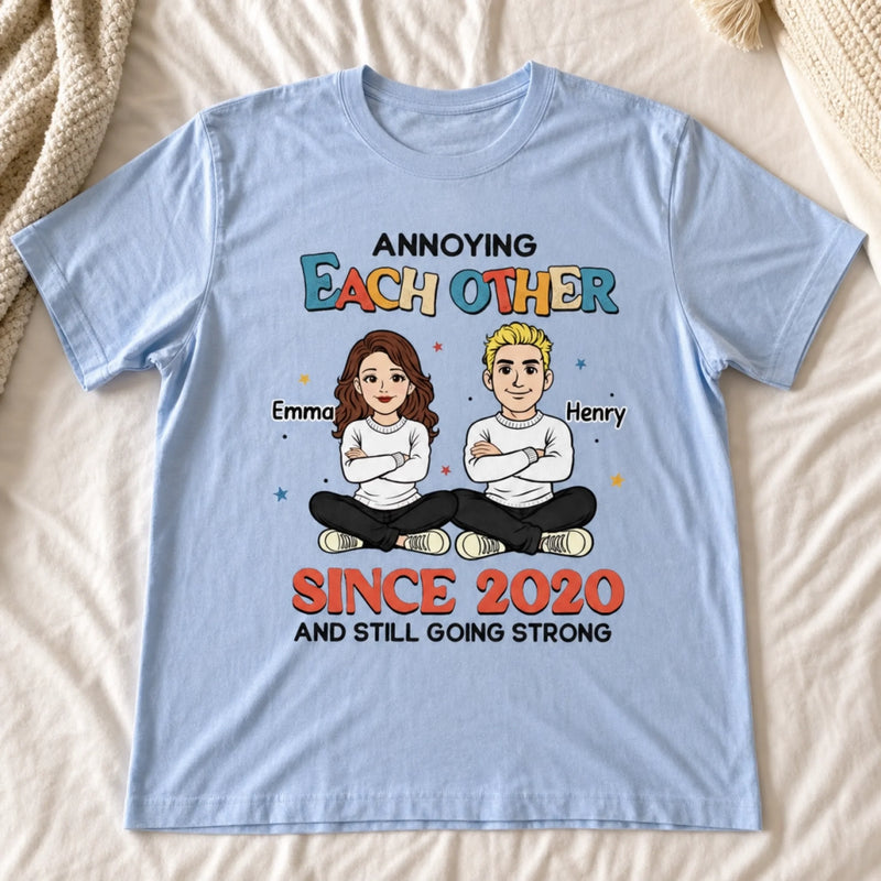 Custom T-shirt, Premium T-shirt, Hoodie - Personalized Anniversary Wedding Gifts For Husband And Wife, Him And Her - Stuck With You Forever, Unfortunately