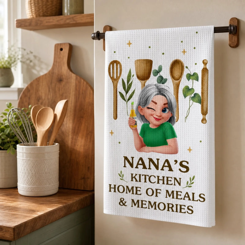 Custom Kitchen Towel - Personalized Birthday Gifts For Her, Mom, Grandma - Welcome To My Sweet Oasis