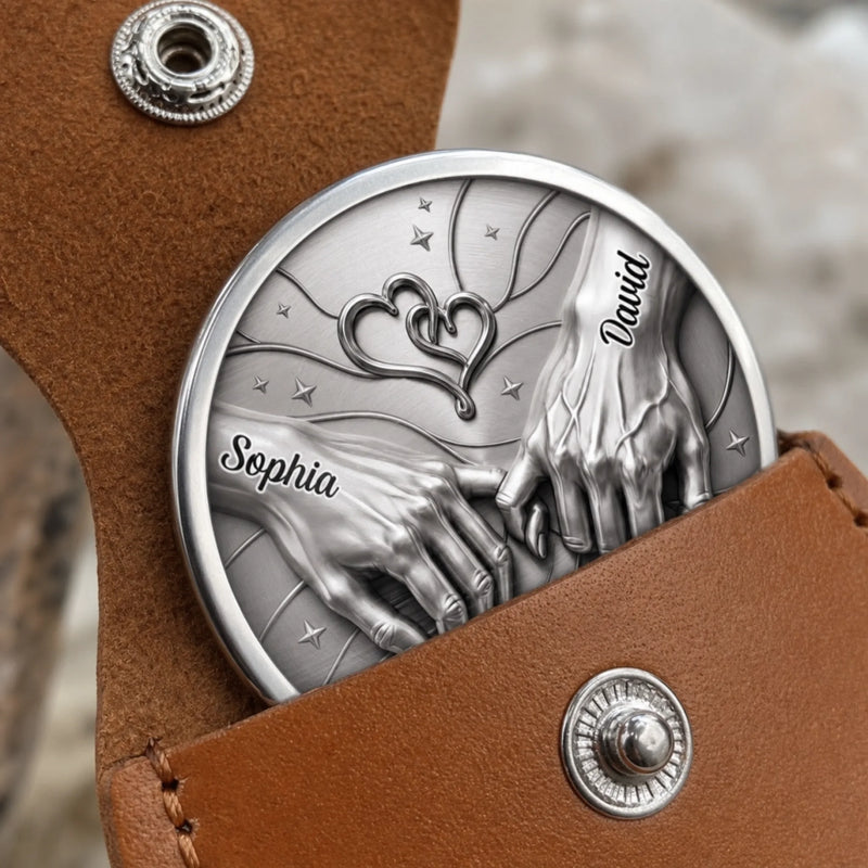 Custom Pocket Hug - Personalized Anniversary Wedding Gifts For Husband And Wife, Him And Her - Husband Life Best Life