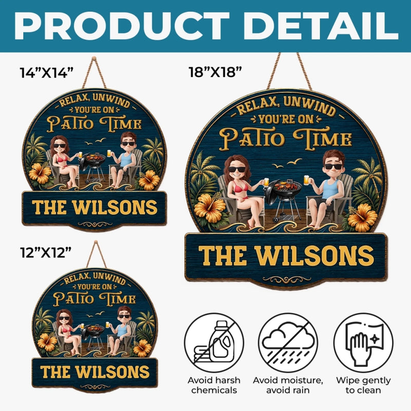 Custom Wood Sign - Personalized Summer Vacation And Travel Gifts For Husband And Wife, Him And Her - Grill Master, Party Captain