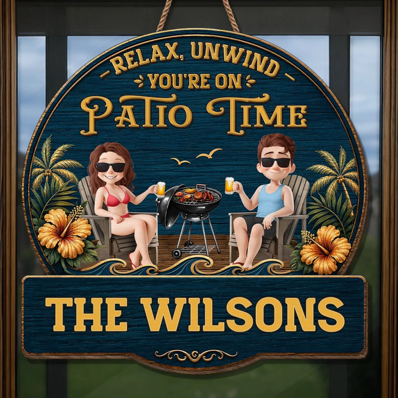 Custom Wood Sign - Personalized Summer Vacation And Travel Gifts For Husband And Wife, Him And Her - Grill Master, Party Captain