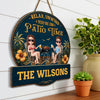 Custom Wood Sign - Personalized Summer Vacation And Travel Gifts For Husband And Wife, Him And Her - Grill Master, Party Captain
