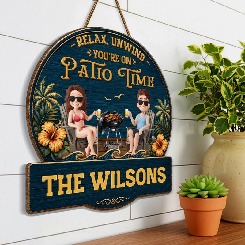 Custom Wood Sign - Personalized Summer Vacation And Travel Gifts For Husband And Wife, Him And Her - Grill Master, Party Captain