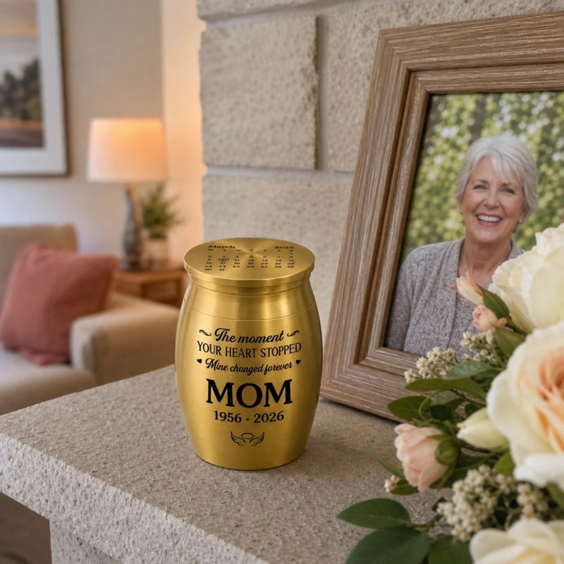 Custom Memorial Urn - Personalized  Memorial Sympathy Gifts For Loss Of Mom, Dad – A Heart Changed Forever